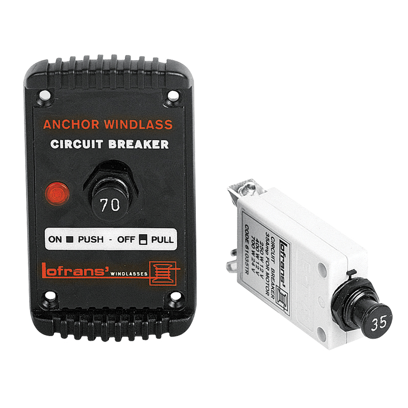 Circuit Breaker Thermal 35A Plus Plate & LED Lofrans