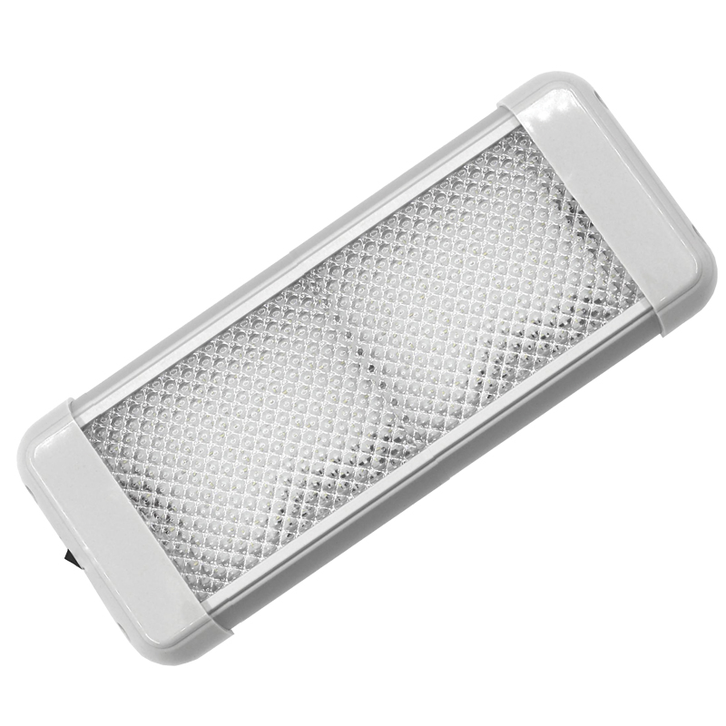 Aqualed Dome Light Rectangle with switch, 9.6W, 12/24V