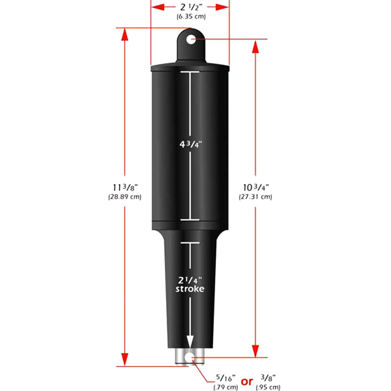 LENCO MARINE Replacement 101XD Actuator - 12 Volt - 5/16" Hardware