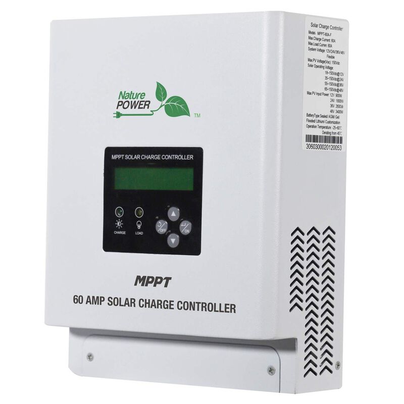 NATURE POWER 60 Amp Solar Charge Controller MMPT with LED