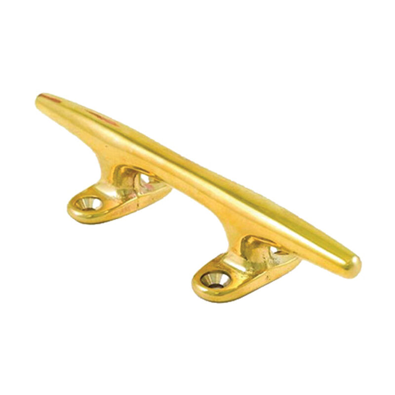 10" Polished Brass Hollow Base Cleat