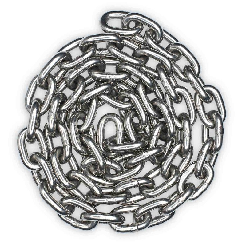 TITAN 316L Stainless Steel Windlass Chain, 6mm Diameter x 35 Meters Length