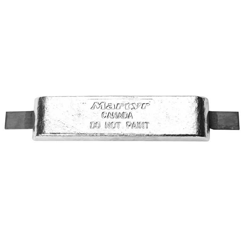 MARTYR Commercial Bolt-On Aluminum Plate Anode with Aluminum Straps, CMZ03AA