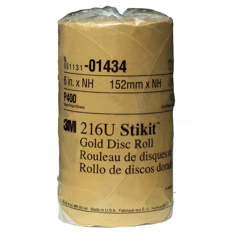 3M Stikit™ Gold Disc Roll, 6", P400A Grit