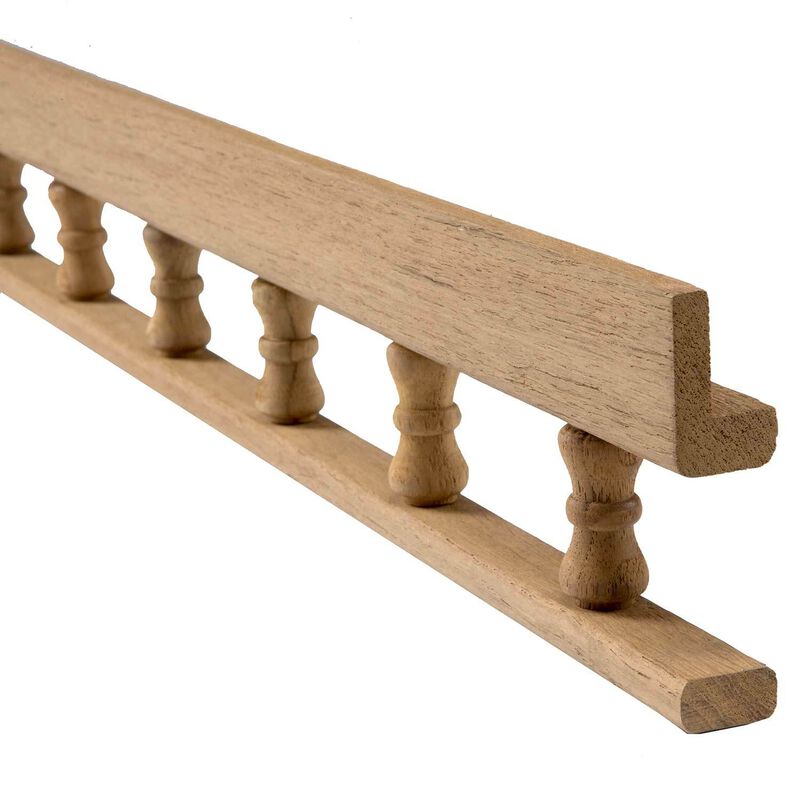 Teak L-Type Pin Rail