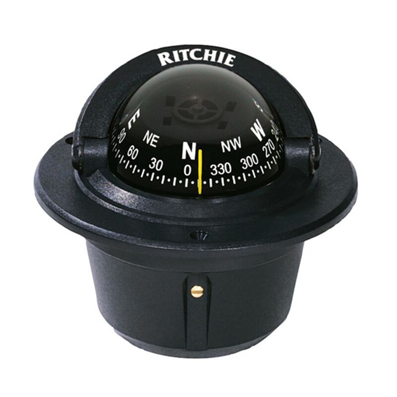 RITCHIE NAVIGATION Flush-Mount Explorer Compass, Black Case, Black Card