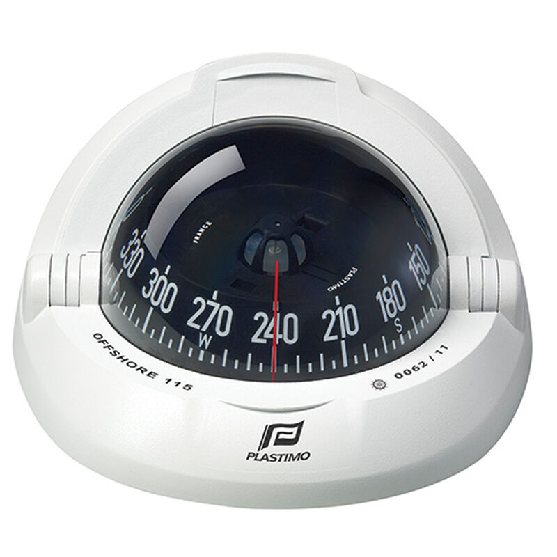 PLASTIMO Offshore® 115 Compass—White Case with Black Conical Card