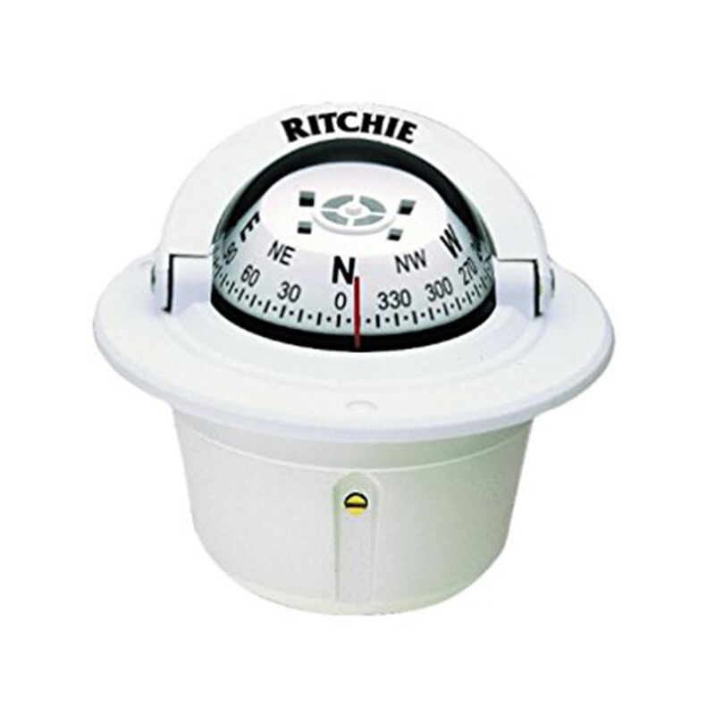 RITCHIE NAVIGATION Flush-Mount Explorer Compass, White Case, White Card