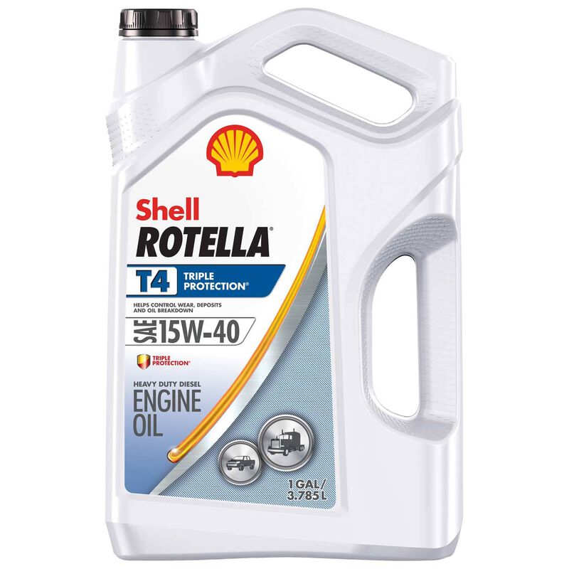SHELL 15W-40 Rotella T4 Triple Protection Motor Oil, Gallon