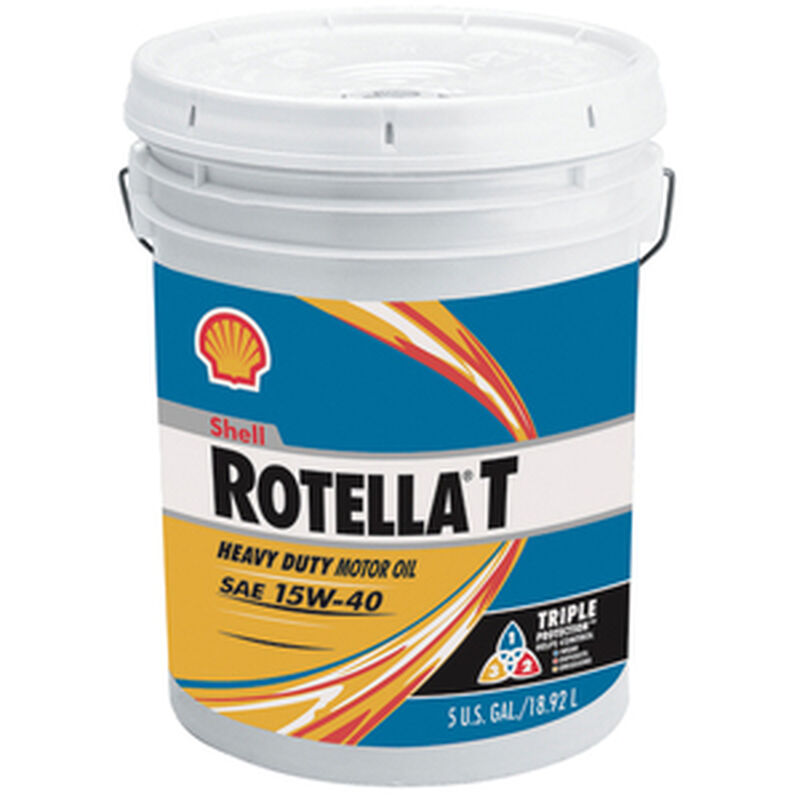 SHELL 15W-40 Rotella T4 Triple Protection Motor Oil, 5 Gallon