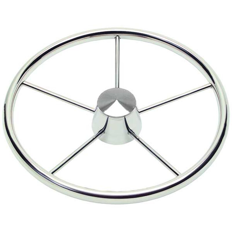 SCHMITT MARINE STEERING Stainless-Steel Destroyer Wheel