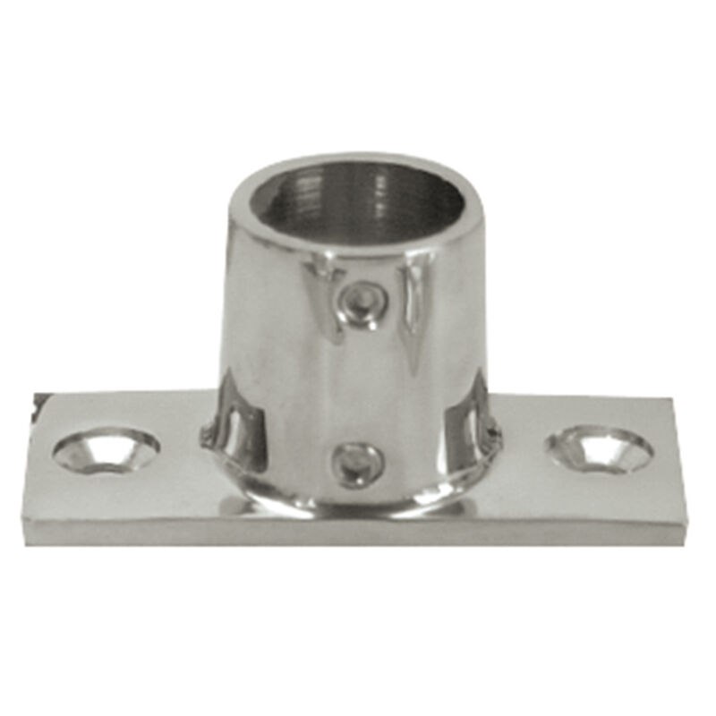 WHITECAP Stainless Steel 90° 2-Hole Rectangular Base, 7/8" Tube Outside Dia.