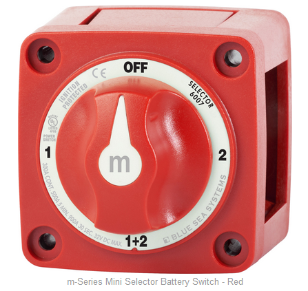 Battery Switch - Red 6007 M-Series Mini Selector Blusea