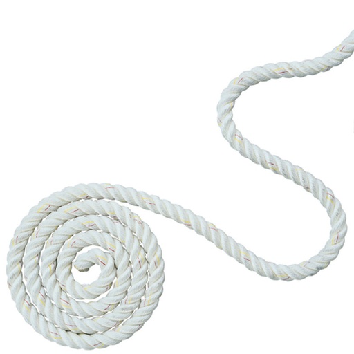 Premium White Three-Strand Nylon Line ,3/4 Inch, white