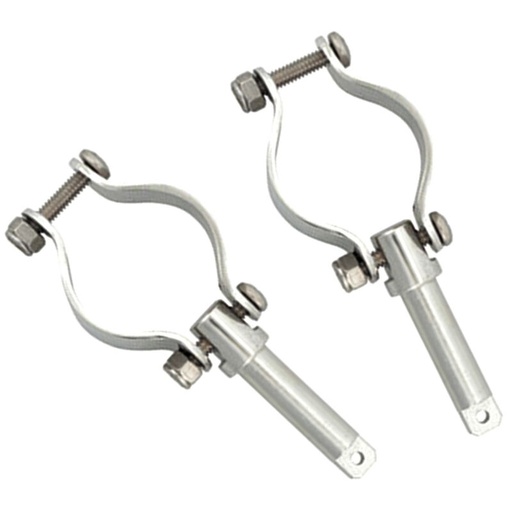 Stainless Steel Clamp-On Oarlocks, 1/2" ID Shank