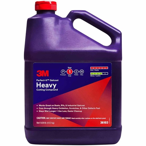 3M Perfect-It™ Gelcoat Heavy Cutting Compound, Gallon