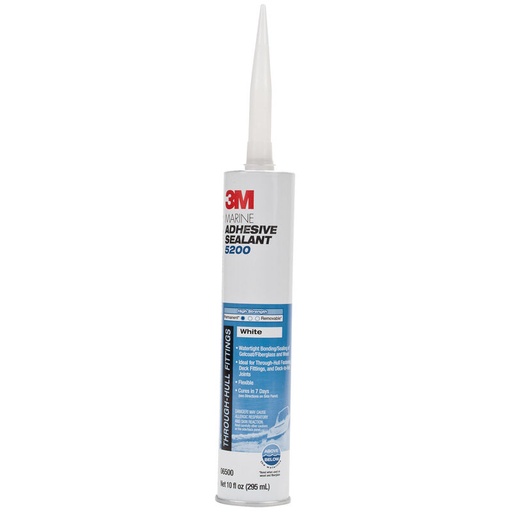 3M 5200 Polyurethane Adhesive/Sealant, White, 10oz. Cartridge