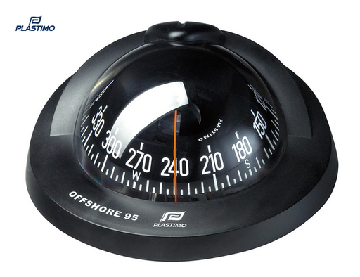 Plastimo Offshore 95 Compass , Black Flat Card