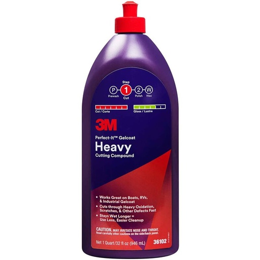 3M Perfect-It™ Gelcoat Heavy Cutting Compound, Quart