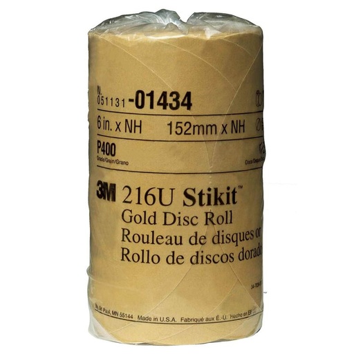 3M Stikit™ Gold Disc Roll, 6", P400A Grit