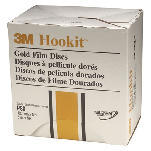 3M Hookit™ Gold Film Disc 255L, 5", 400 Grit, 00957