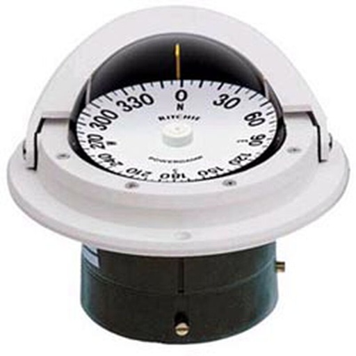 RITCHIE NAVIGATION Flush-Mount Voyager Compass, PowerDamp Flat Dial, White