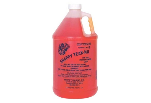 [STN-G2] Snappy Teak-Nu Deck Teak Cleaner & Brightener 1 Gallon Step 2