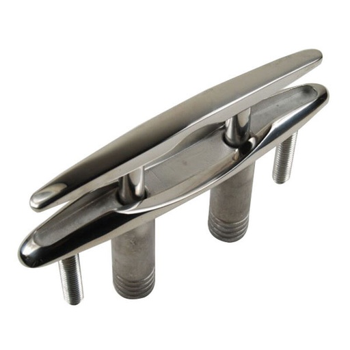 WHITECAP 8" Stainless Steel Pull-Up Cleat with Backing Plate