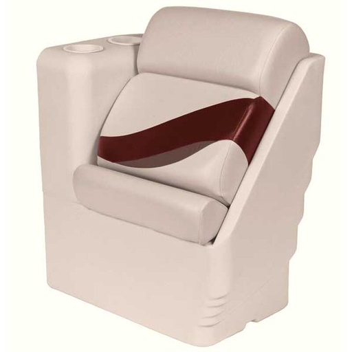 WISE SEATING Premium Left Lean Back Recliner, Wineberry/Manatee