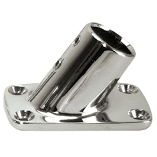 WHITECAP Stainless Steel 60° Rectangular Base, 1" Tube Outside Dia.