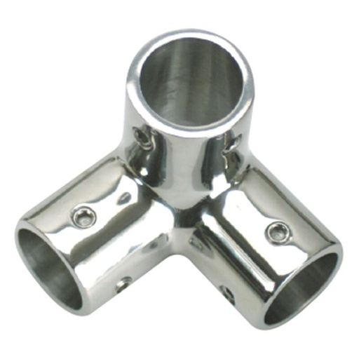 WHITECAP Stainless Steel 3-Way Corner Fitting, 7/8" Tube Outside Dia.