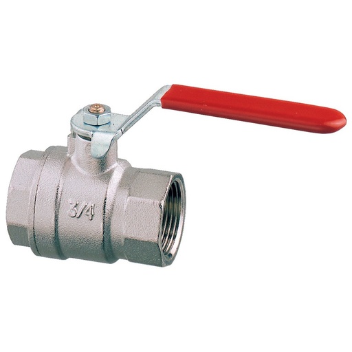 Ball Valve F-F Lever Operated Nickel-Plated Brass