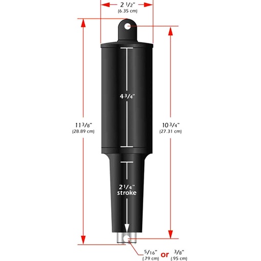 [10286847] LENCO MARINE Replacement 101XD Actuator - 12 Volt - 5/16" Hardware