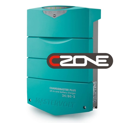 [20245650] MASTERVOLT ChargeMaster Plus CZone Battery Charger, 24V, 80 Amp, 2 Banks