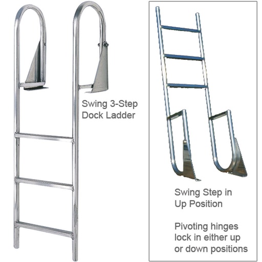 3 Step Standard Aluminum Swing Ladders